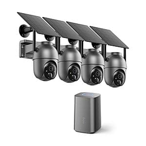 4-Pk SEHMUA 2K Solar Wireless 5GHz 360° Outdoor Security Camera w/ Night Vision $130 + Free S&H