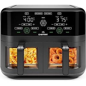 Used - Like New: Chefman 6-Qt Dual Basket Air Fryer w/ Easy View Windows $42.90 + Free S&H