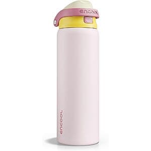 Prime Members: 32-Oz ENCOOL Insulated Stainless Steel Water Bottle w/ Straw Lid $9 & More + Free S&H