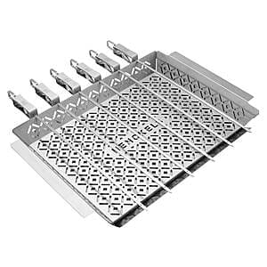 Costco Members: 8-Pc Henckels Stainless Steel BBQ Basket/Topper & Skewer Set $20 or Less + Free S&H