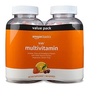 380-Count Amazon Basics Kids' Multivitamin Gummies $6.05