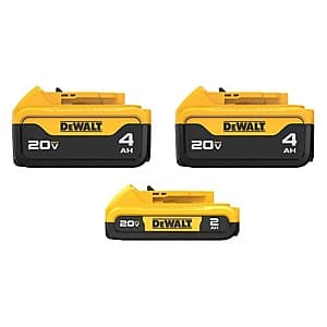 Select Stores: DEWALT 20V MAX Lithium-Ion 2.0 Ah and (2) 4.0 Ah Batteries $110.05 (In-Store Only)