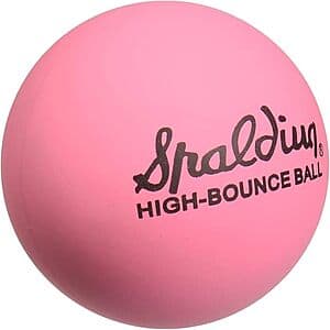 Pink Spalding Spaldeen 2.5-inch high-bounce rubber ball.