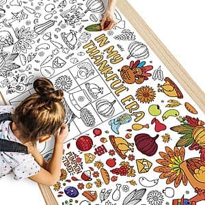 30" x 72" WPROICHD Thanksgiving Coloring Poster/Tablecloth $3.60