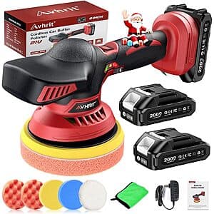 Prime Members: 6" Avhrit Cordless Car Buffer Polisher Kit + 2x 2000mAh Batteries $33 + Free Shipping