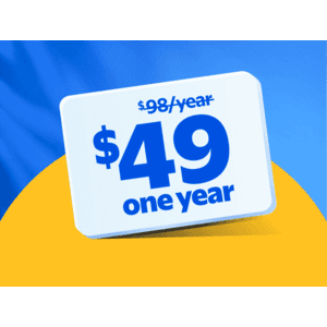 Walmart+ logo and membership offer details.