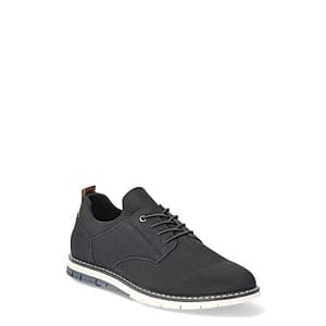 Black leather casual oxford shoe from George brand for men.