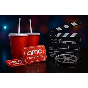 AMC Theatres Movie Experience For 2: 2x AMC Movie Tickets & 2x Drinks from $20