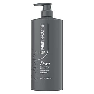 28-Oz Dove Men + Care Shampoo (Charcoal + Clay) $5.10 w/ S&S