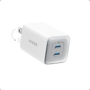 Anker 2-Port up to 47W USB-C GaN Foldable Wall Charger $18