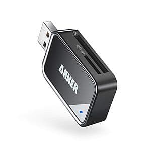2-in-1 Anker USB 3.0 Type A to MicroSD / SD Card Reader $9