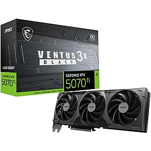 MSI Ventus 3X OC GeForce RTX 5070 Ti 16GB Graphics Card + ARC Raiders (PC Digital) $730 after $20 Rebate + Free Shipping