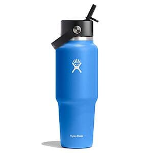 32-oz Hydro Flask Wide Mouth Flex Straw Travel Water Bottle (Cascade) $22.50
