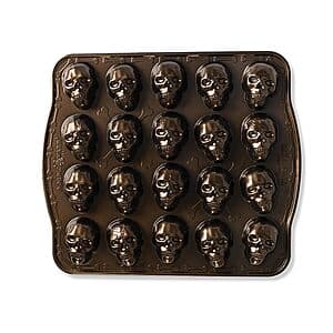 Nordic Ware Skull Bitelet Baking Pan (12.7" x 10.9" x 1.2", 2.5-Cup / 20ct Capacity) $11