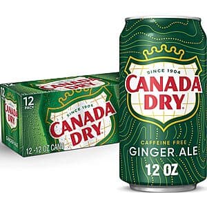 12-Pk 12-Oz Canada Dry Ginger Ale Soda 3 for $14.75 w/ S&S
