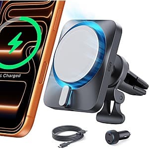 ESR 15W MagSafe Car Mount Charger w/ CryoBoost for MagSafe iPhones & Qi2 Phones $10