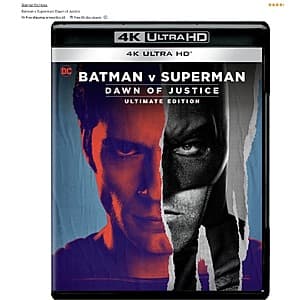 Batman v Superman: Dawn of Justice (Ultimate Edition 4K UHD, Physical) $11.45