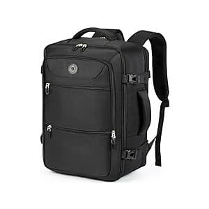 18" Sowaovut Travel Laptop Backpack (Black) $17 + Free Shipping w/ Prime