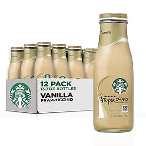 Select Amazon Accts: 12-Pk 13.7oz. Starbucks Frappuccino Coffee Drink (Vanilla) $17.25 w/ S&S