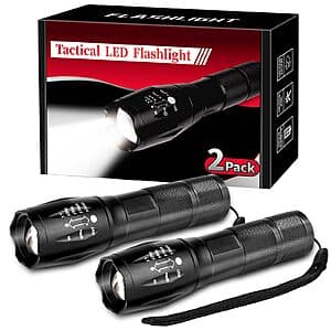 Prime Members: 2-pk High Lumens Tactical Flashlights $7 + Free Shipping