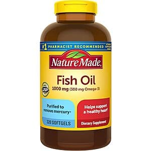 Select Amazon Accounts: 320-Count Nature Made 1000mg Omega 3 Softgel Fish Oil 2 for $18.50 w/ Subscribe & Save + Free S/H