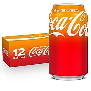 12-Pack 12-Oz Coca-Cola Soda (Orange Cream) $4.50 w/ Subscribe & Save
