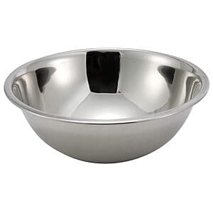 5-Quart Winco Stainless Steel Mixing Bowl $5.25