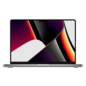 Apple MacBook Pro (Cert. Refurb): 14.2" Liquid Retina XDR, M1 Pro, 16GB RAM, 512GB SSD, Silver $1249.99