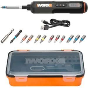 Worx 4V 3-Speed 1/4" Cordless Screwdriver Set (WX240L) $24.99 + Free Shipping
