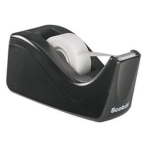 Scotch Desktop Tape Dispenser (Two-Tone Black) $3.55