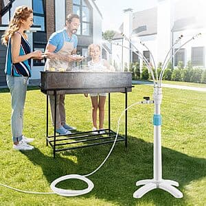Tesmotor Adjustable Height Stand Mister for Outside Patio w/ 5 Nozzles (White) $11.55