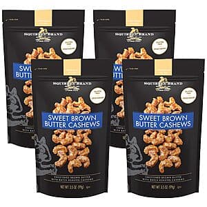4-Pk 3.5-Oz Squirrel Brand Sweet Brown Butter Cashews $9.05 w/ S&S