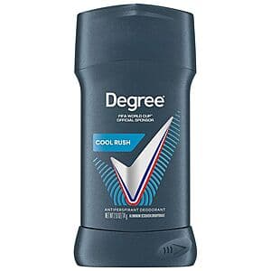 2.6-Oz Degree Men Antiperspirant Deodorant (Cool Rush) 2 for $2 + $10 Min for Pickup