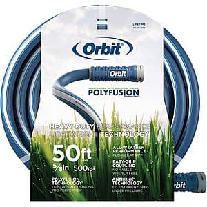 50' Orbit Orbit 5/8" Polyfusion Garden Hose (Blue) $14.15