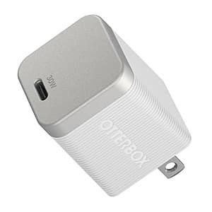 Otterbox 30W Premium Pro GaN USB-C wall charger with compact design and USB-C port for fast charging.