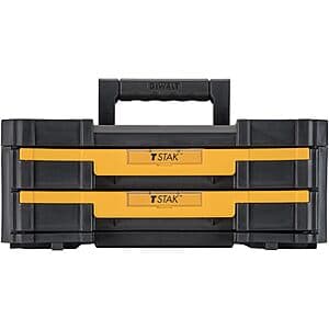 DEWALT TSTAK IV 7" Stackable Double Drawer Small Parts Organizer $26.50