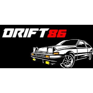 Drift86 arcade racing game cover art or gameplay screenshot.