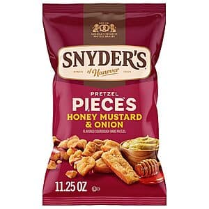 11.25-Oz Snyder's of Hanover Pretzel Pieces (Honey Mustard & Onion) $2.90