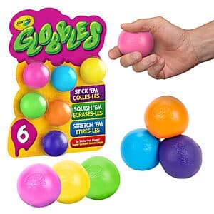Prime Members: 6-Pc Crayola Globbles Fidget Stress Ball Squishy Toys $9 + Free S&H