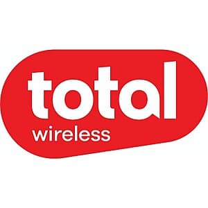 Total Wireless 5G+ Unlimited BYOD plan details showing unlimited data, Verizon 5G network access, and $25/month pricing with Auto Pay.