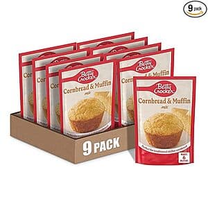 Betty Crocker Baking Mixes: 9-Pack 6.5-Oz Cornbread and Muffin Baking Mix $3.85 w/ Subscribe & Save & More