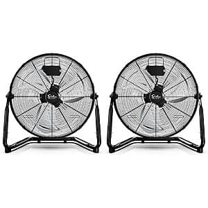 2-Pack Simple Deluxe 18" 3-Speed High Velocity Heavy Duty Metal Floor Fans $64.55 + Free Shipping