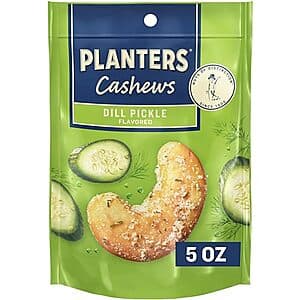 PLANTERS Nuts: 5oz Salt & Vinegar Cashews or 5oz Dill Pickle Cashews $2.80 w/ Subscribe & Save & More