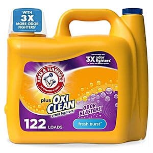 Select Accts: 158.6-Oz Arm & Hammer Plus OxiClean Liquid Laundry Detergent $10.50 w/ S&S