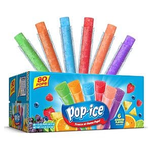 80-Count 1.5-Oz Pop Ice Popsicle Freezer Bars (Assorted Flavors) $5.90