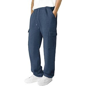3rd Hill Men's Loose Fit 5 Pocket Open Bottom Joggers $12