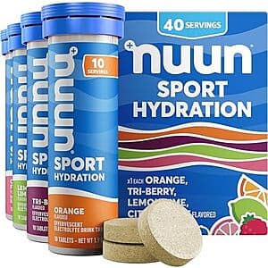 40-Ct Nuun Sport Electrolyte Tablets (Mixed Flavors) $14.80 w/ S&S