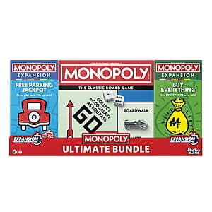 Monopoly Ultimate Bundle: Classic Board Game + 2 Expansion Packs $10 + Free Store Pickup