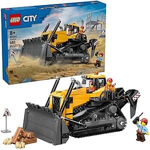 682-Pc LEGO City Yellow Bulldozer Building Toy Set (60466) $36.40 + Free S&H