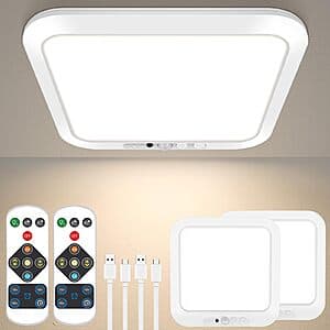 2-Pk Bairth 7" 500 Lumen Rechargeable Motion Sensor Dimmable Magnetic LED Lights $25 + Free S&H